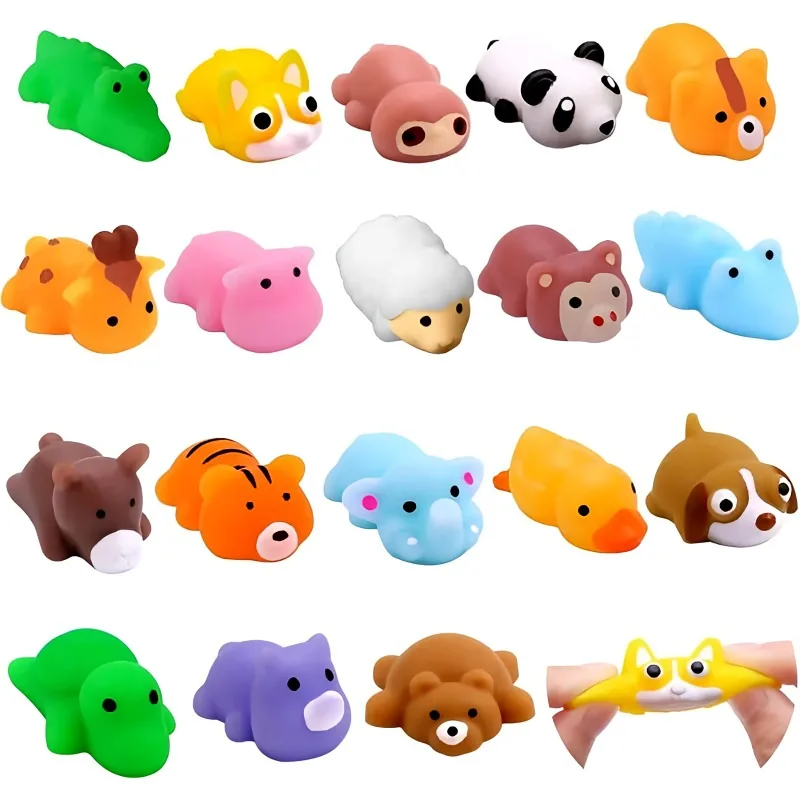 1/6/10PCS Mochi Squishy Toy, Juguete Antiestrés de Animales Lindos, Bola de Mochi de Compresión, Juguete de Recuperación Lenta, Juguete Suave y Pegajoso para Aliviar el Estrés, Regalos Divertidos