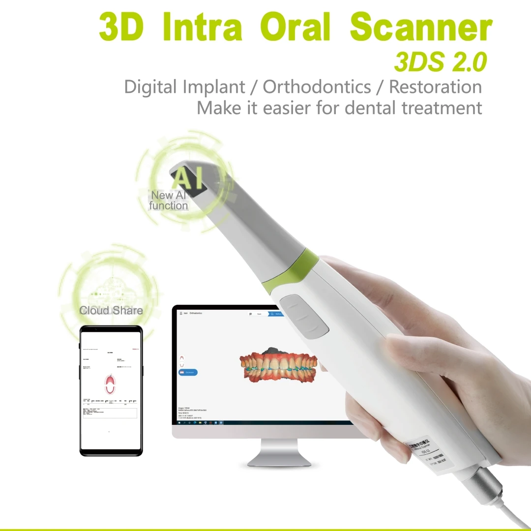 Stomatologiczny skaner ustny 3 ds2.0 wysoka dokładność trwałego skanowania