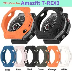 TPU Protective Case For Amazfit T-rex 3 Smart Watch Strap Cover Soft Silicone Bumper Huami Trex3 Protector Shell Accessoies