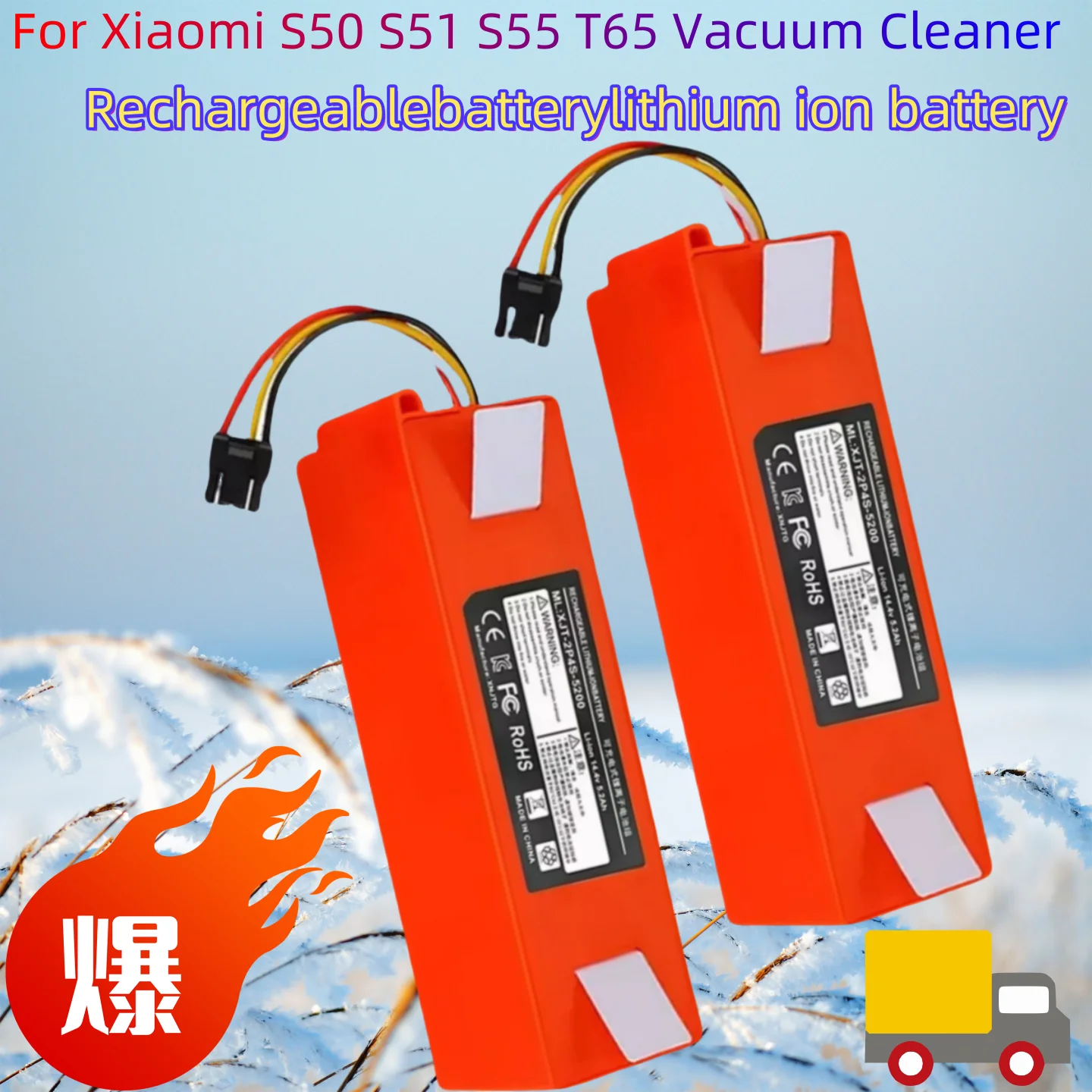 

Replacement Battery For Xiaomi Roborock S50 Robotic Vacuum Cleaner S51 S52 S53 S55 S60 S5 S6 S7 Full Series sweeper Batterie