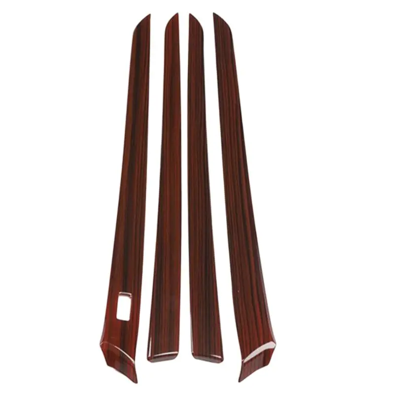 M93K-For Infiniti G25 G37 2010-2013 4-Piece Inner Door Panel Crossbar Decoration Strip Trim Glossy Wood Grain