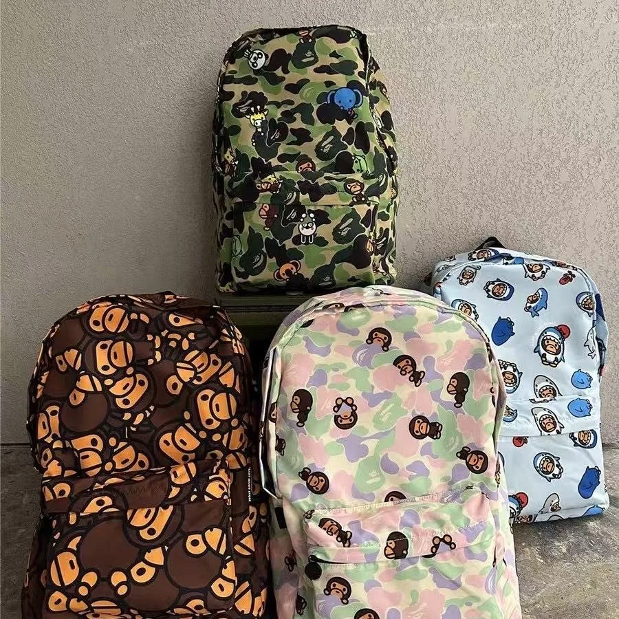 cute-large-size-cartoon-monkey-backpack-casual-double-shoulder-bag-bookbag-bead-baby-plush-toys-unisex-nylon-material