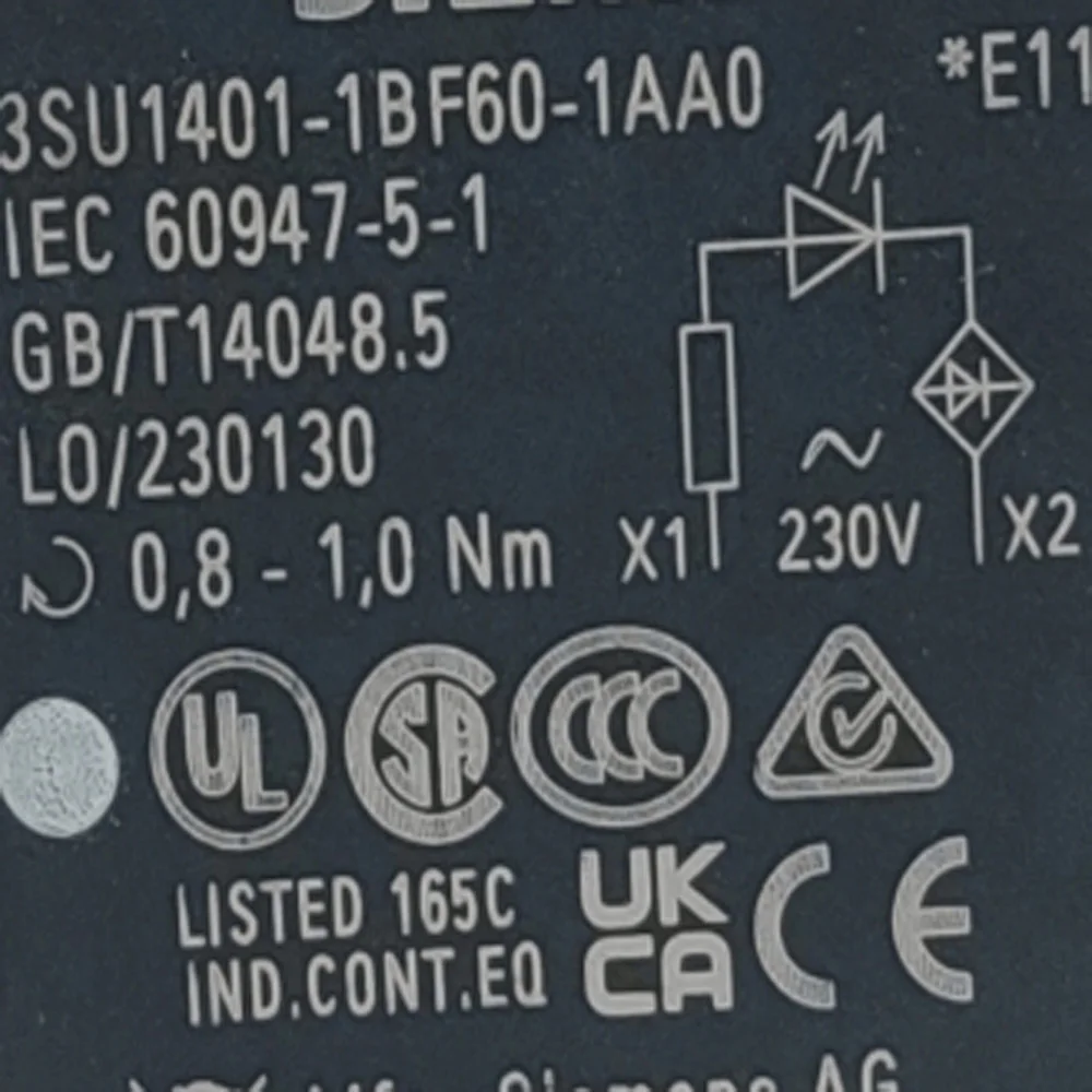 Оригинальный светодиодный модуль, контактное реле 3SU1401-1BB20/1BB40/1BB50/1BF60-1AA0/3AA0, кнопка индикатора, винтовая клемма 230 В переменного тока 24 В постоянного тока