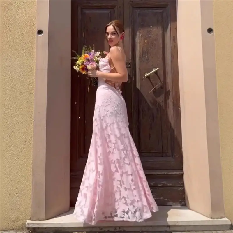 مثير سليم صالح طويل الدكتور مادة الساتان عبر الحدود الصيف جديد وصول المرأة عالية الخصر حمالة ثوب Vestibule Sle