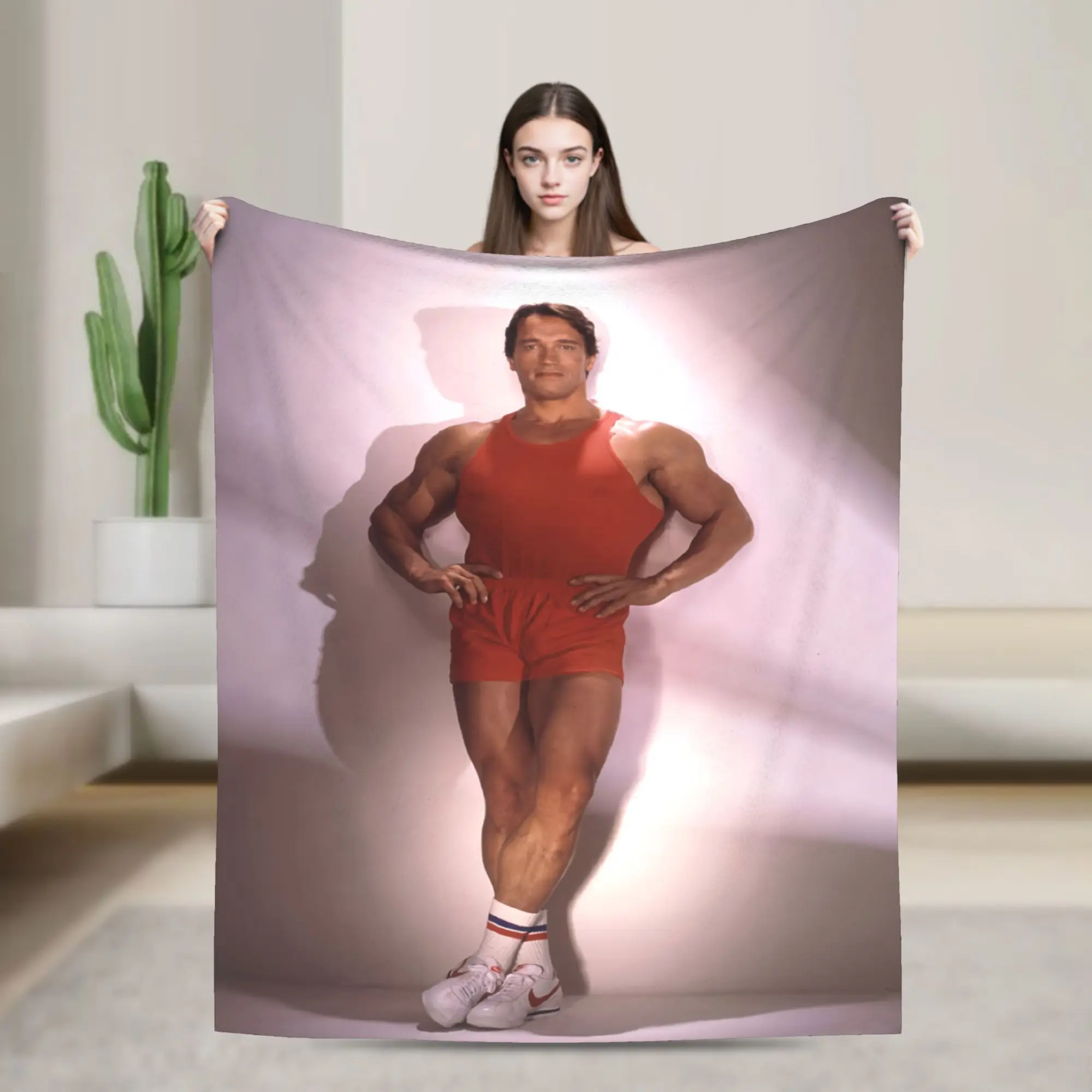 Arnold Schwarzenegger Blanket Flannel  Comfortable Super Soft Throw Blanket for Bedroom Bedding Throws