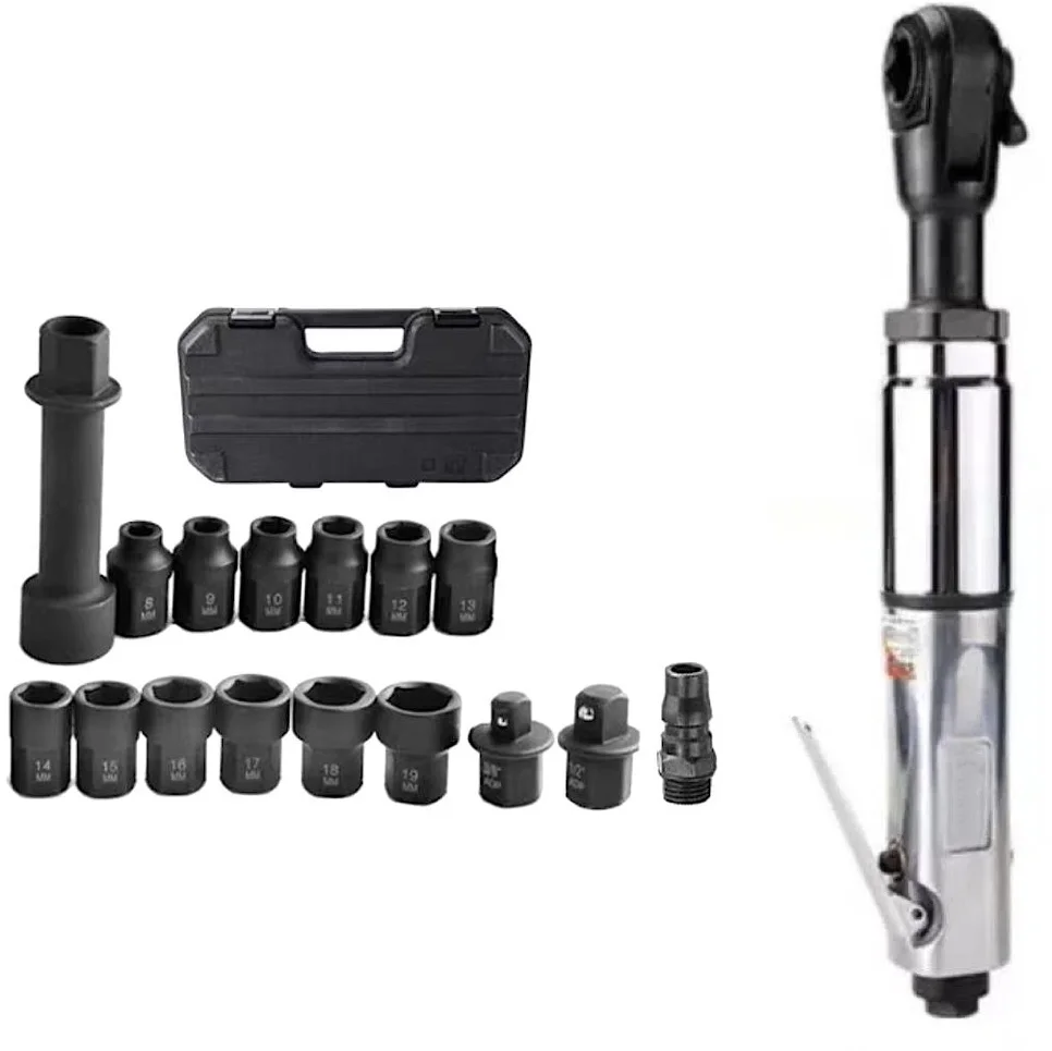 TY5T212 Pneumatic Thru-Hole Ratchet  1/2"  200 Rpm 140Nm Industrial Ratchet Wrench 10mm, 12mm, 13mm,14mm,19mm Socket Adaptor