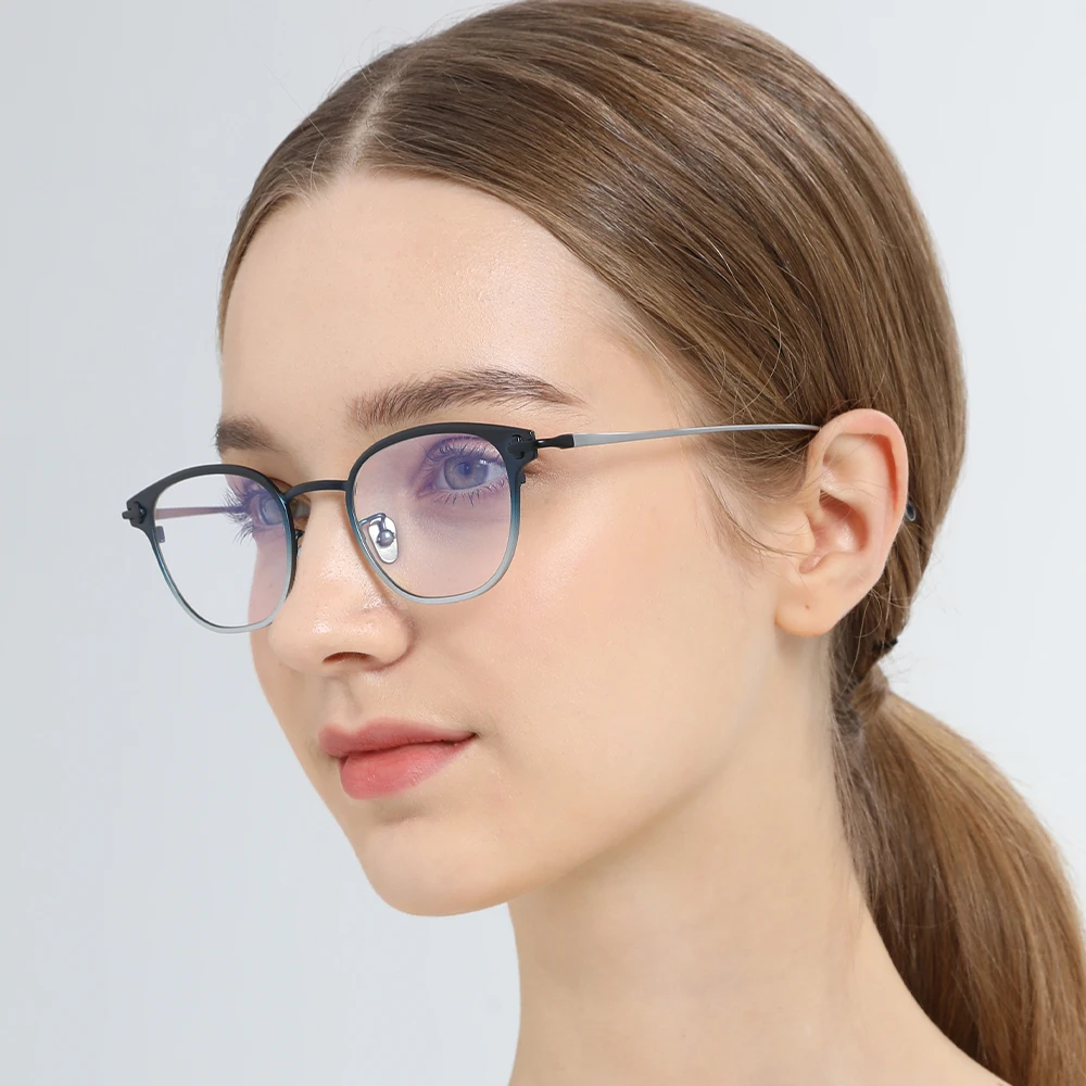 FONEX Titanium Eyeglasses Frame Women Brand Design Vintage Retro Round Glasses Men Japanese Ultralight-Weight Eyewear CASTOR