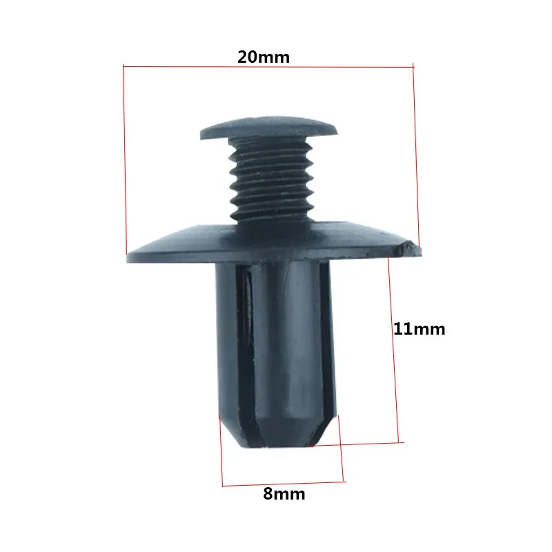 Tornillos de plástico para coche, sujetadores de 8mm para toyota auris, reno, megane 2, focus 2, fabia, kia, sportage 3, grand vitara, kia rio 2018, 20 unidades