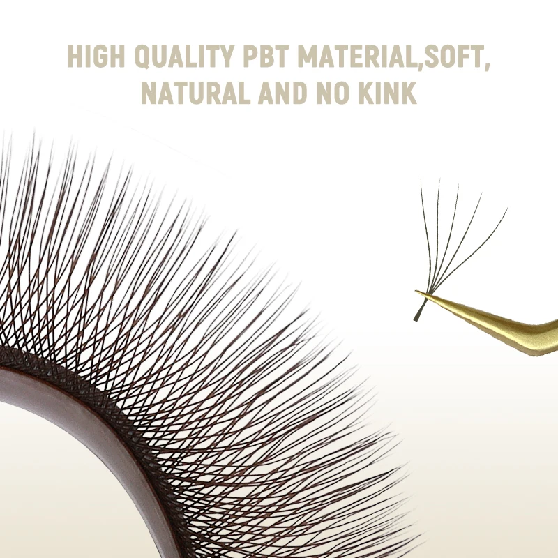 사쿠라하나 브라운 오토 플라워링 W형 3D 4D 5D 프리메이드 볼륨 팬 속눈썹 연장 내추럴 소프트 접착 속눈썹 메이크업 도구