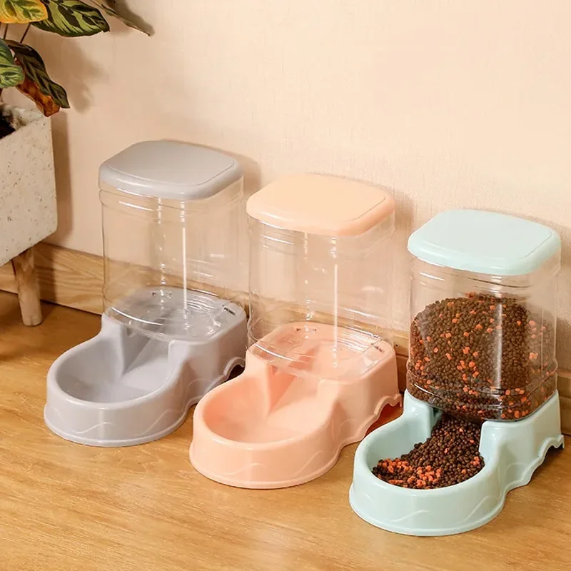 Pet Automatic Feeder Large Capacity Cat Dog Food Dispenser For Pet Water Drinking,feeding Food Dispenser Water Bowl