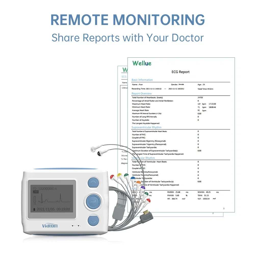 Viatom Th12  Machine 12 Channel Holter   Portable    Holter Recorder