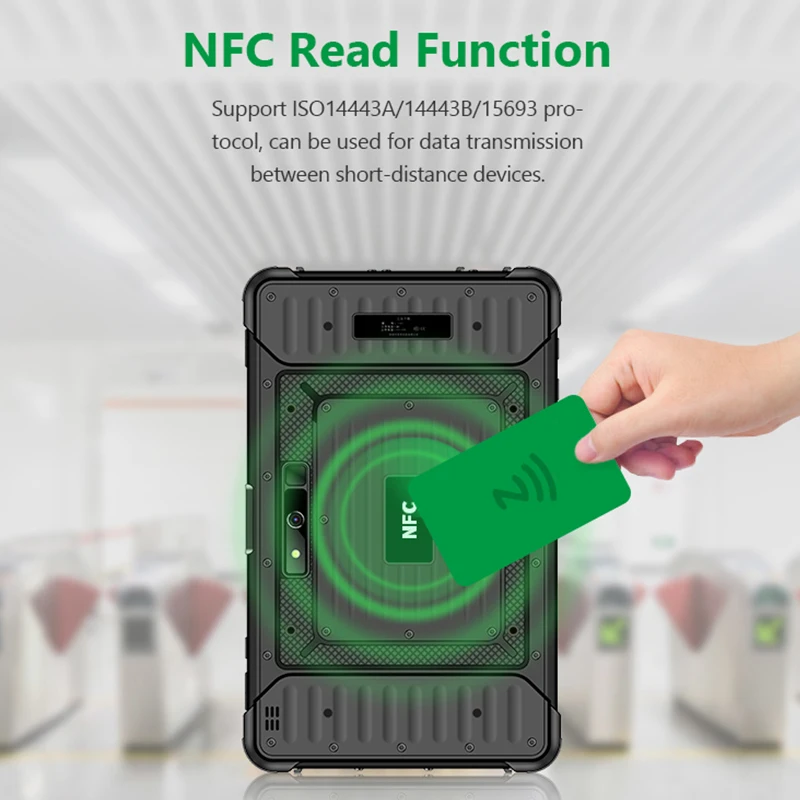 High Quality IP67 Anti-dust 4G 64G GPS NFC Optional 1000 Nits With Docking 8 Inch Win 10 Rugged Tablet