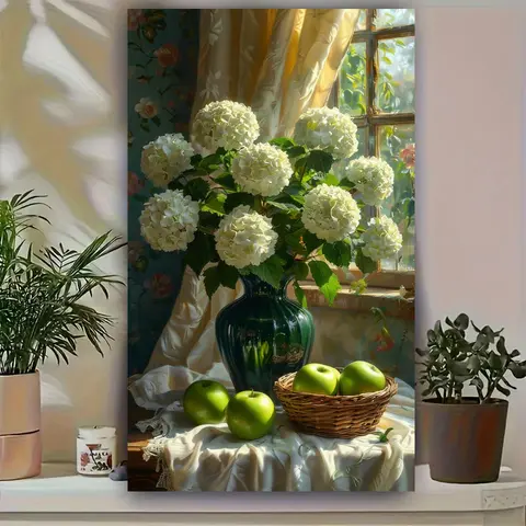 New Diamond Painting Art Daisy Vase Flowers Scenery DIY Diamond Embroidery Fruit Rhinestone Cross Stitch Mosaic Home Decoration