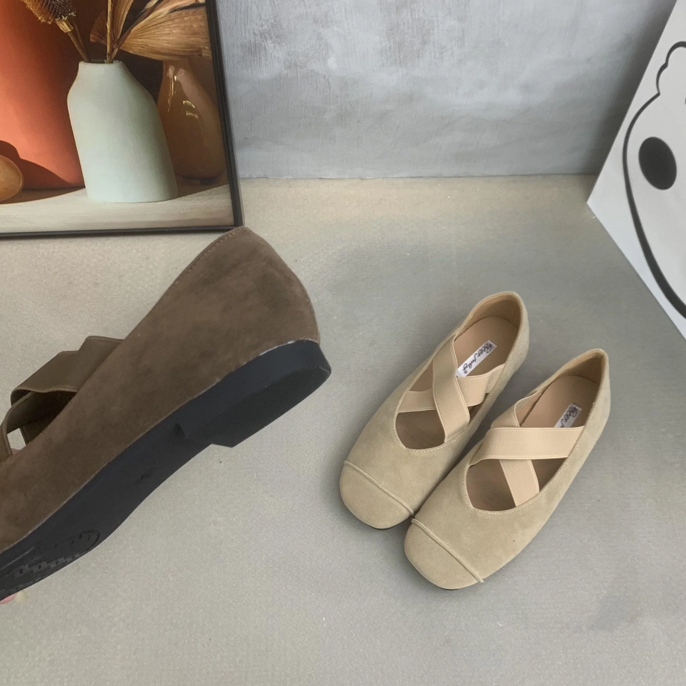 Bailamos 2025 Spring New Brand Women Flats Soft Leather Eelgant Dress Shoes Round Toe Shallow Slip On Ladies Casual Ballet Shoes