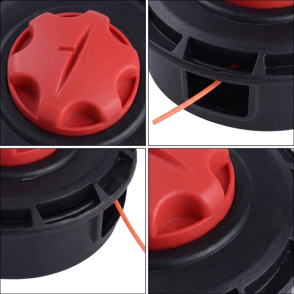 Trimmer Head Grass Trimmer Spool Red String Trimmer Replacement Sturdy Metal Construction For Clean Grass Cutting