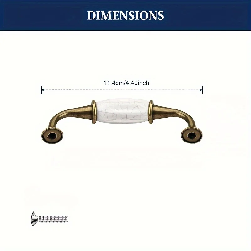 Antique Crack Design Wardrobe Door Knobs Handles Marble Ceramic Cabinet Drawer Knobs European Style Furniture Hardwar