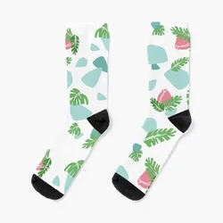 Ivysaur-Calcetines con estampado de liguero brillante para hombre y mujer, medias calentadas