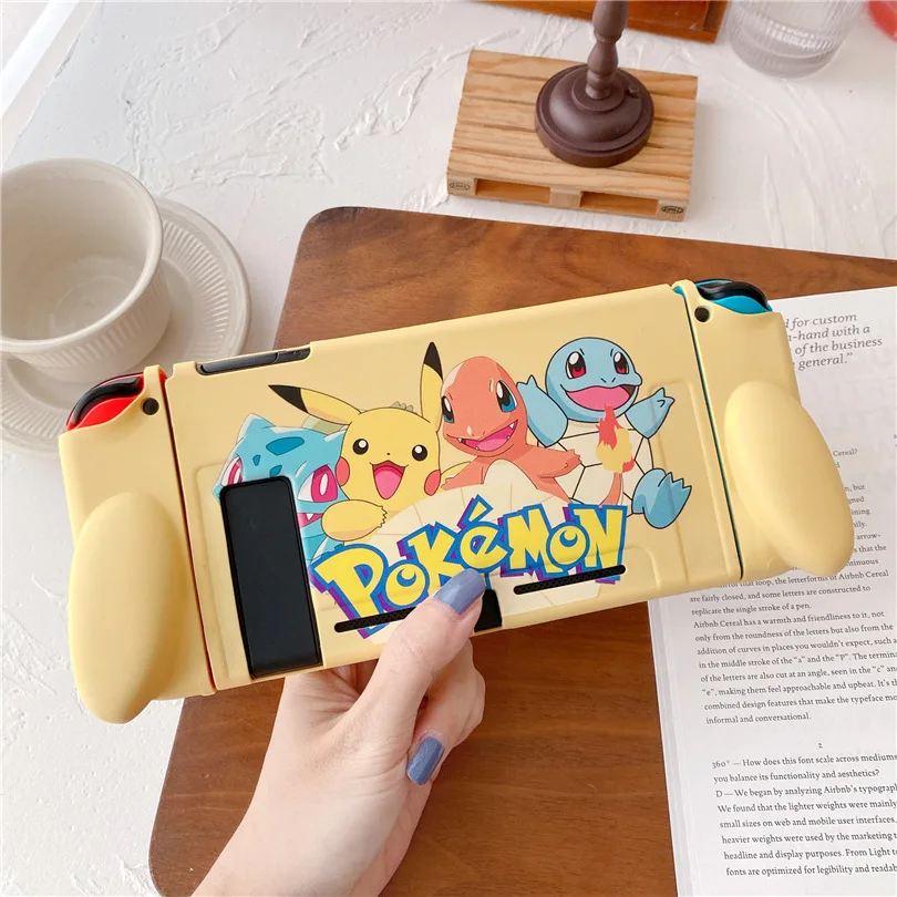 Pikachu Cartoon Soft TPU Back Protective Case For Nintendo Switch Game Console JoyCon Controller Shell Accessories