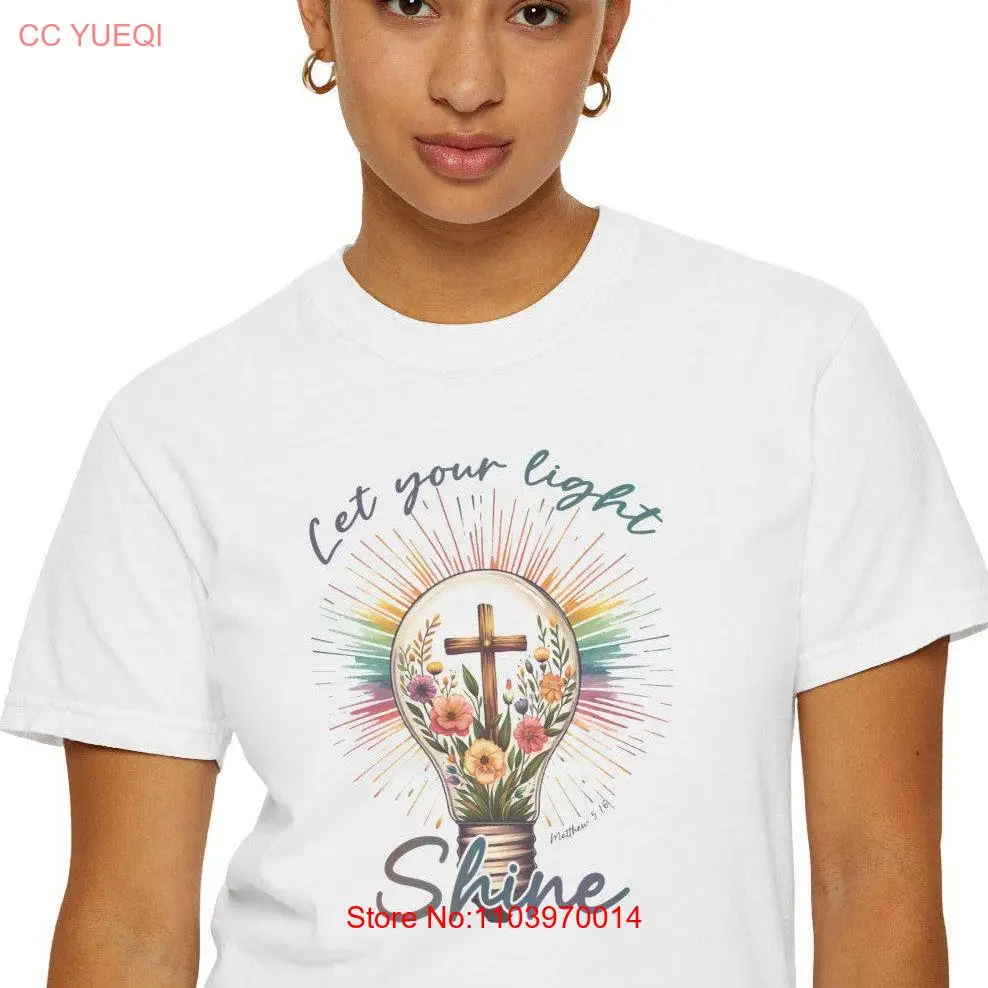 Христианская футболка Let Your Light Shine Библия Религиозный Иисус Бог Вдохновляющий благословенный крест для длинных или коротких рукавов Христианская футболка Let Your Light Shine Библия Религиозный Иисус Бог Вдохновляющий благословенный крест для длинных или коротких рукавов