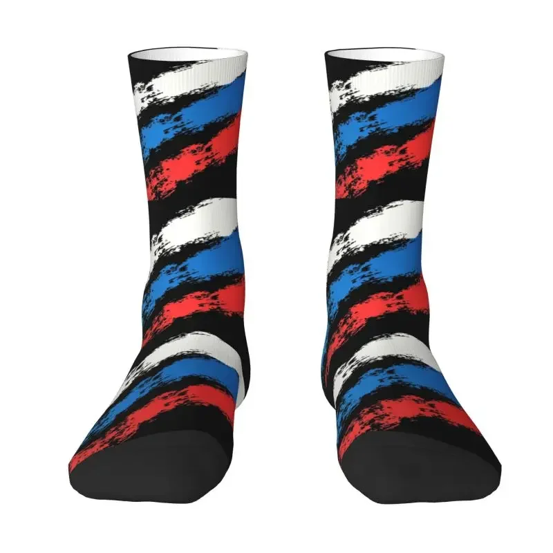 Cute Russia Flag Russian Pride Socks Men Women Warm Breathable 3D Print Football Sports Socks