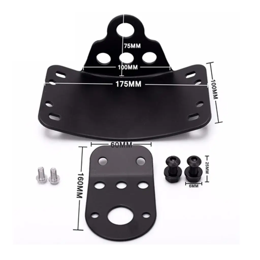 Black Solid Metal Number Plate Holder Modular License Plate Frame for Rear Directional for Harley