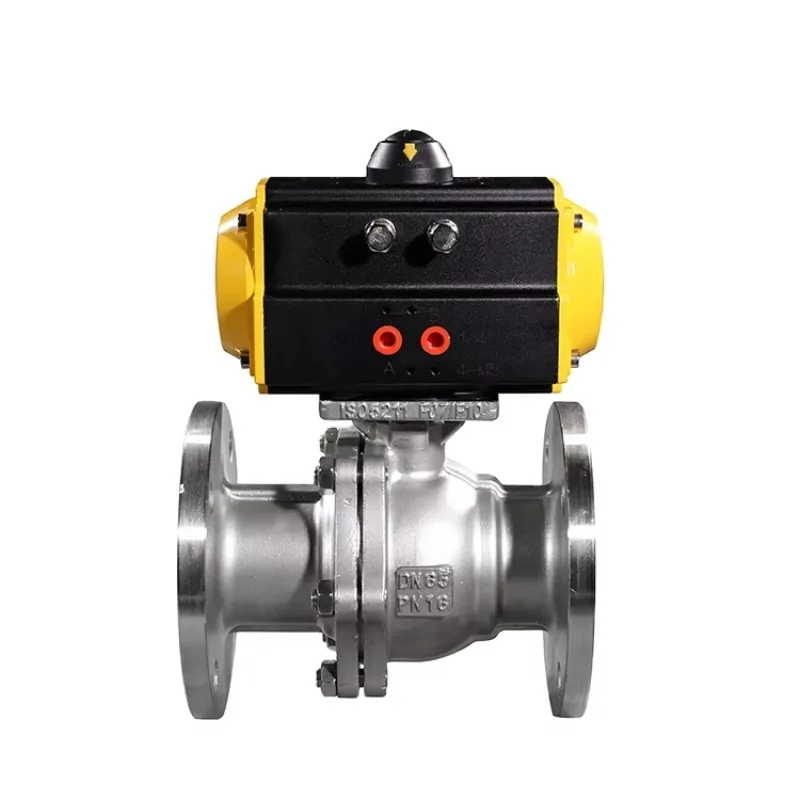 Urgent Order Air Operated Valves Dn40 40mm Stainless Steel Flanged Floating Ball Valve With Pneumatic Actuator