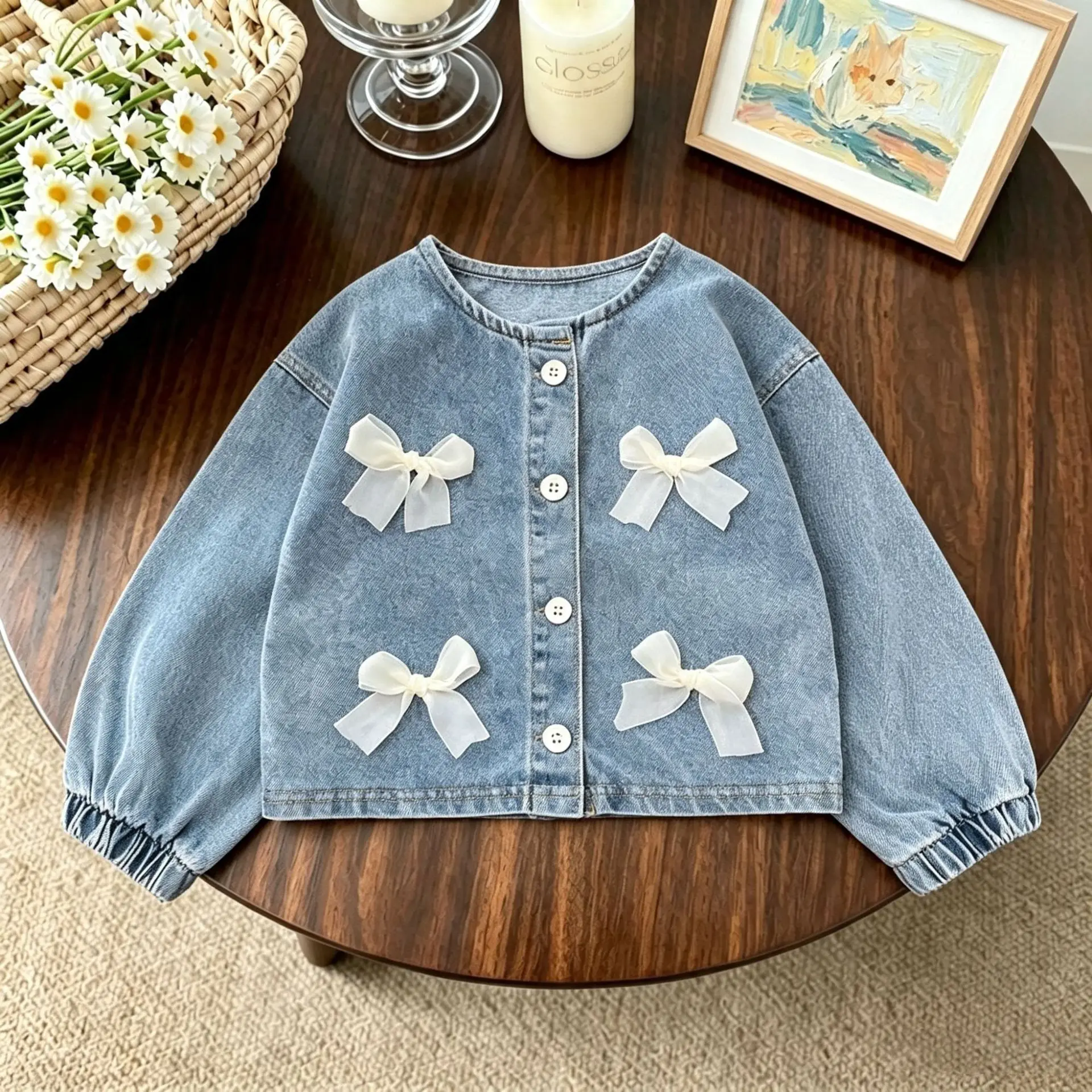 Children's Clothing Girls' Autumn Clothes Skirt Short Top Denim Jacket Autumn Clothing