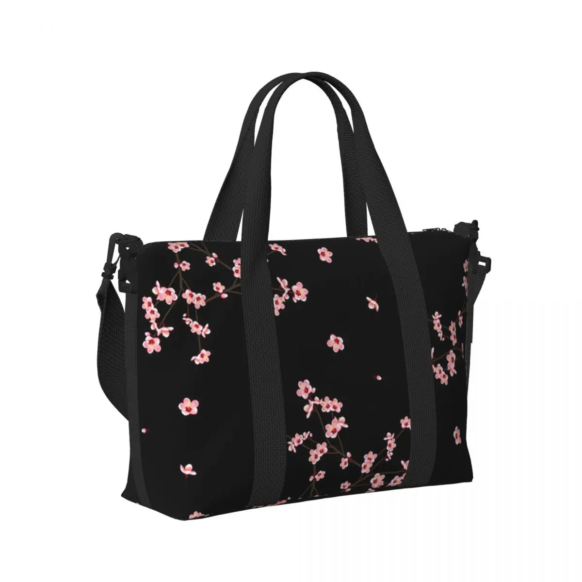 

Японская сакура, вишня, пляжная дорожная сумка, большая вместительная сумка-тоут для тренажерного зала, йоги, женская дорожная сумка для покупок