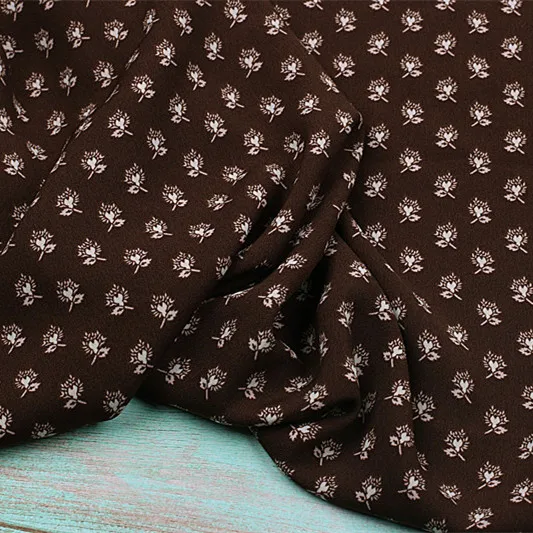 

Coffee Pattern Cool Poplar Yarn Chiffon Dress Shirt Imitated Scarves Fabric