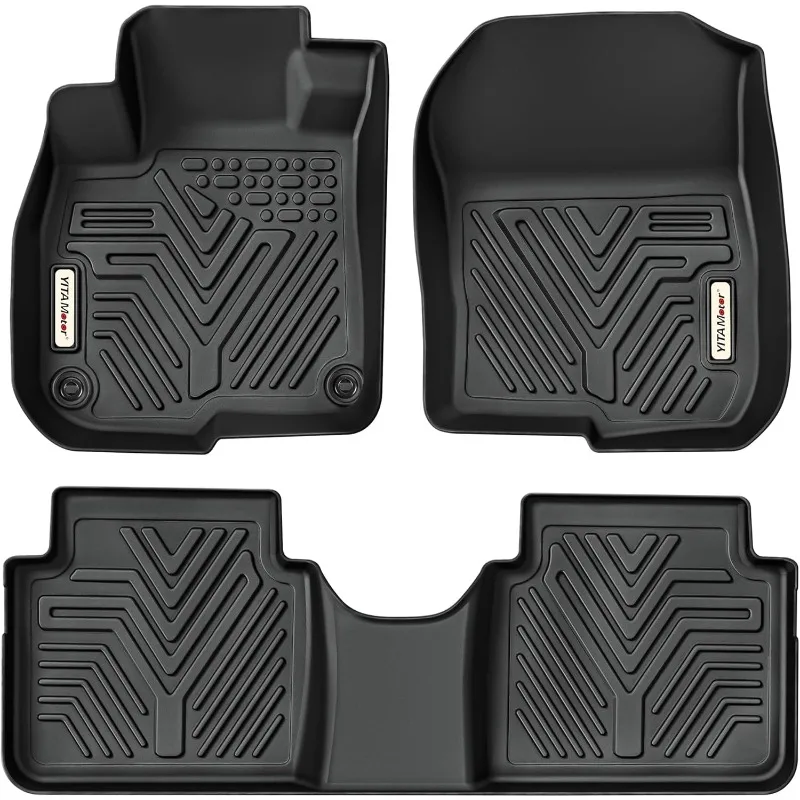 

US Floor Mats Compatible with Honda 2017-2022 CR-V, 1st & 2nd Row All Weather Protection, Black