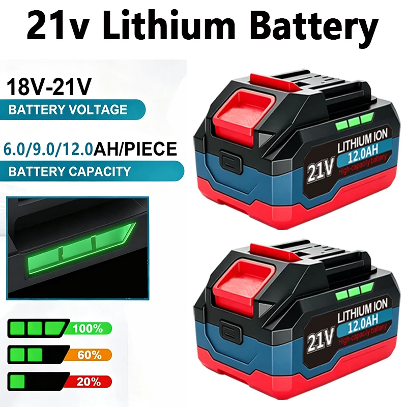 18V-21V High Performance Rechargeable Lithium Battery For Makita 18V Battery Cordless Electric Power Tools DDF487、BL1860、BL1850