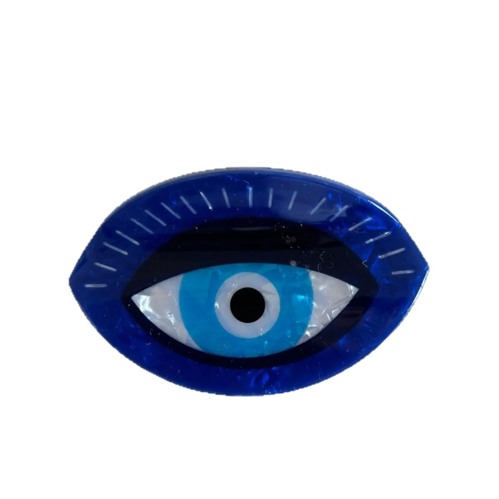 1pc New Devil's Eye Hair Clip Retro Blue Eyes Fatima's Palm Grip Halloween Evil Eye Headpiece