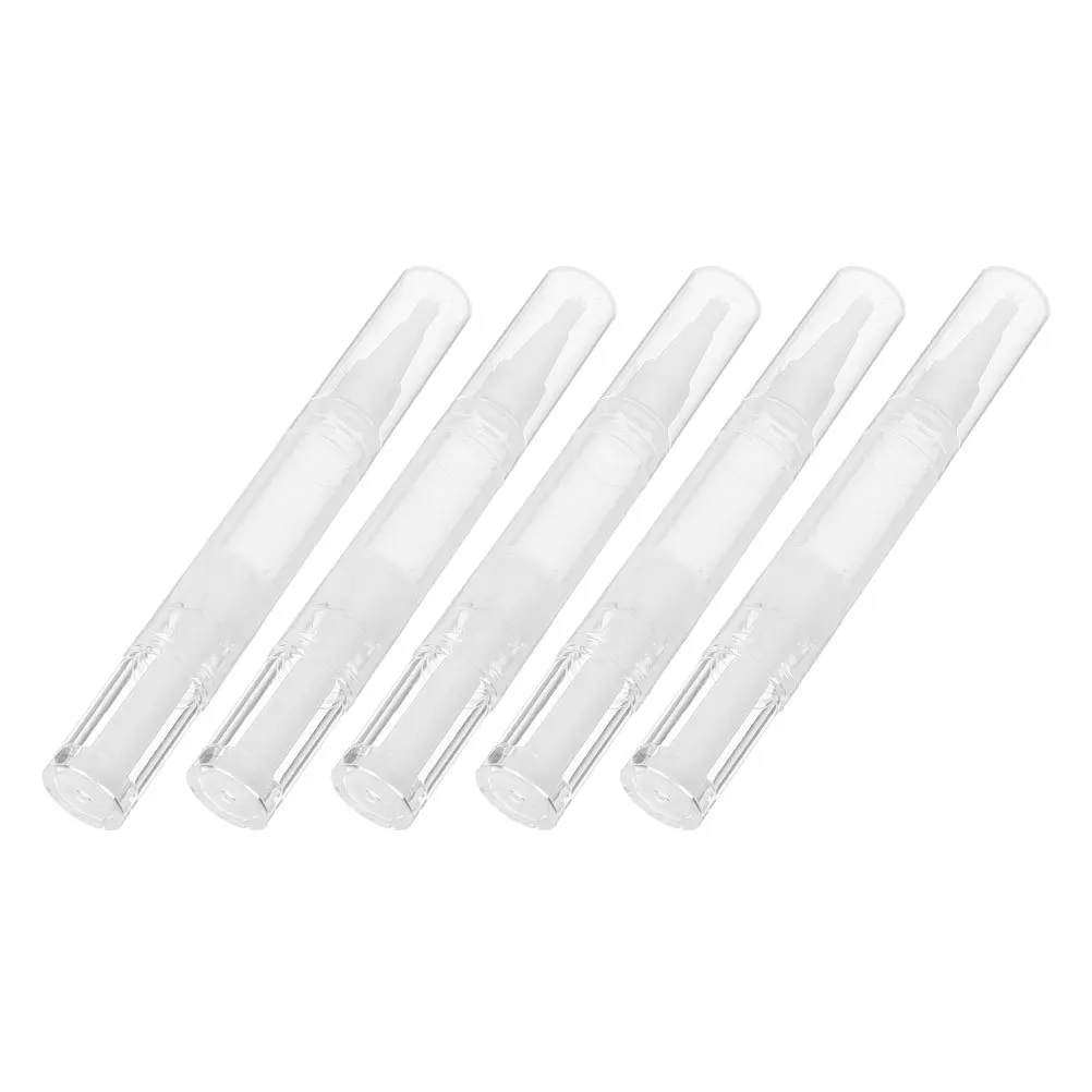 

5pcs Refillable Nail Oil Pen Transparent Makeup Twist Pens For Cuticle Lip Care Essential Oil Applicator Tool Multiuse Makeup