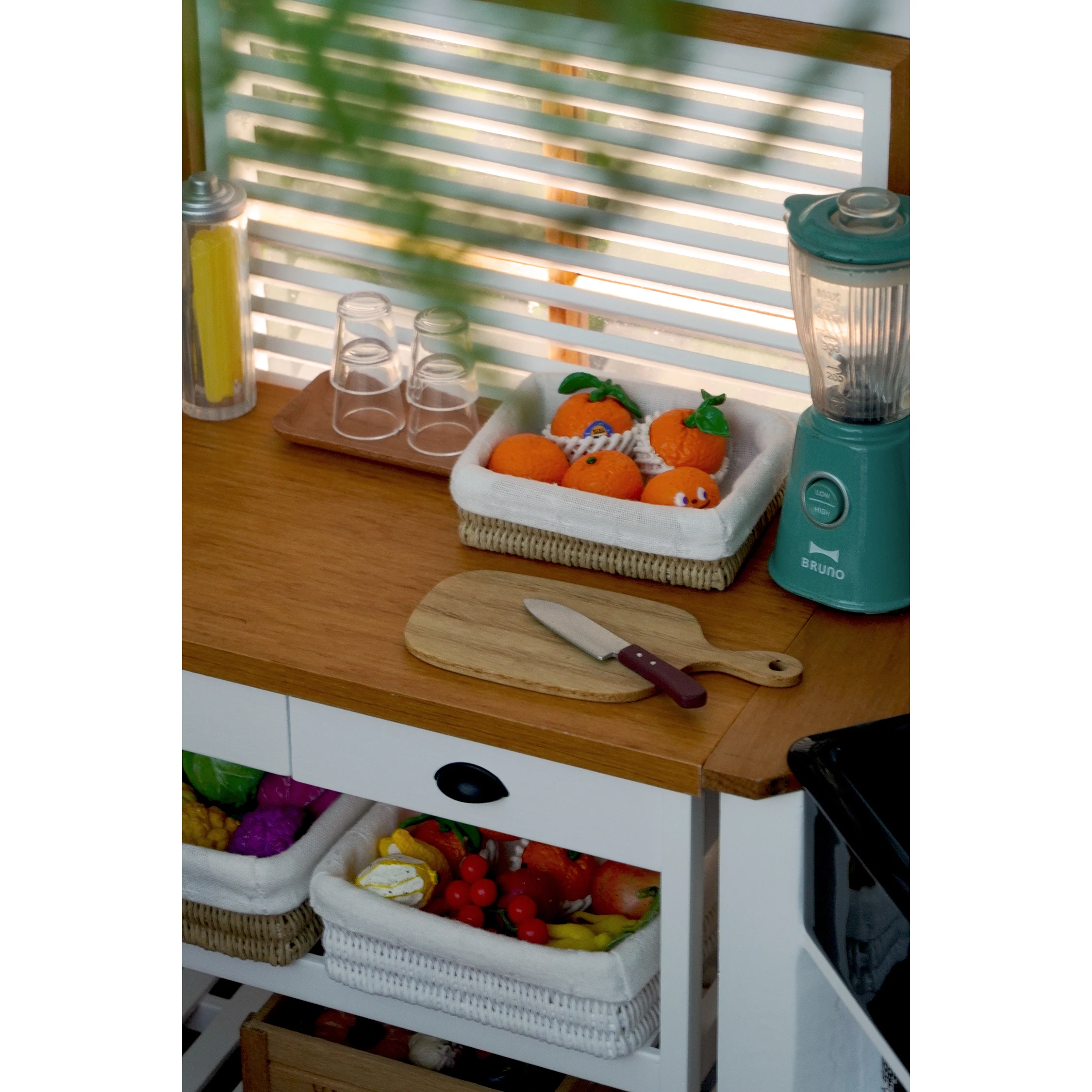 1/6 Poppenhuis Meubels Accessoires Mini Model Badkamer Keuken Opslag Mand Bjd Ob11 Gsc Blyth Soldaat Lol Miniaturen Decor