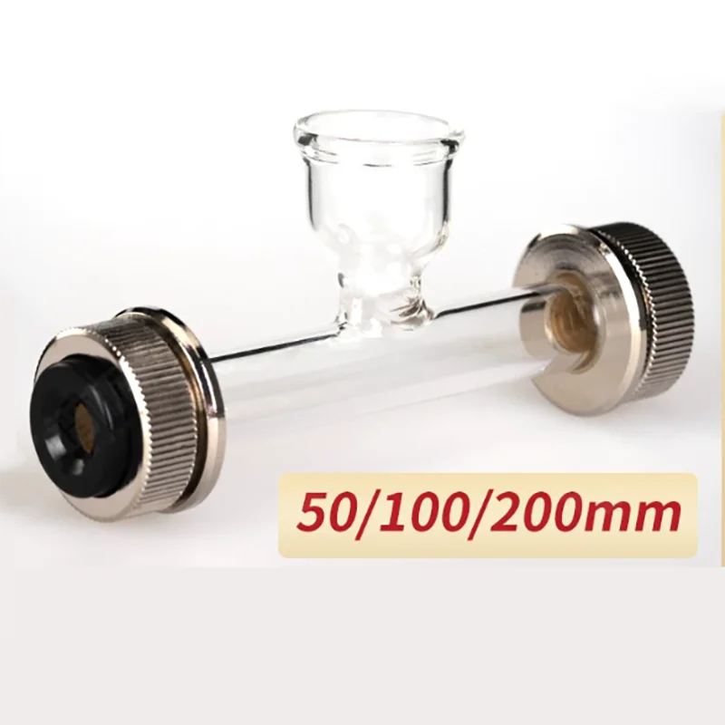 Funnel-shaped polarimeter tube 50/100/200mm, high temperature and acid-alkali resistant, high light transmittance, polarimeter