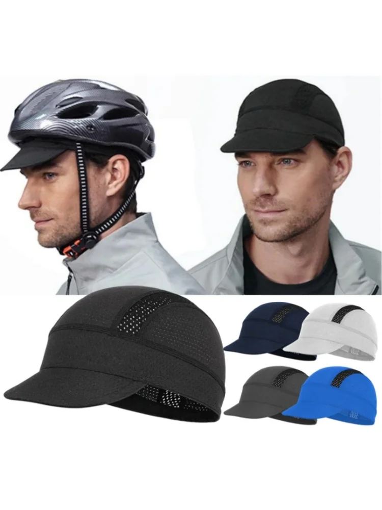 AliExpress NONE Summer Quick Dry Breathable Mesh Golf Baseball Cap Cycling Under Helmet Cap Bicycle MTB Hat Small Brim Sweat-Wicking Sports Hat
