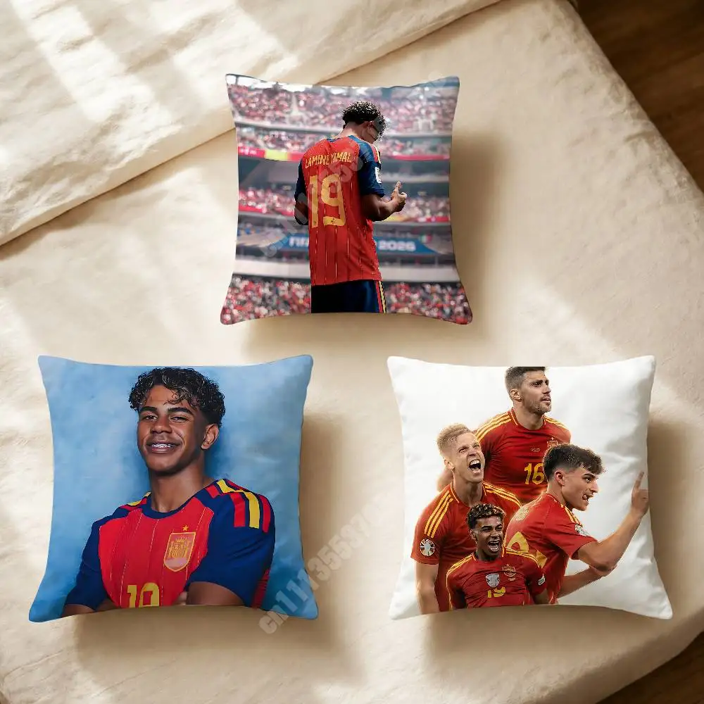 L-Lamine 19 Y-Yamal Spain Football Sofa Couch Pillow Cover Cushion Case Cozy Bedroom Accent Studio Furnishing