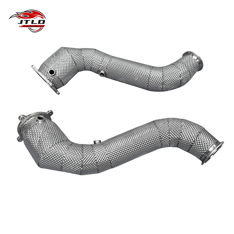 JTLD Heat Shield Straight Pipe Stainless Race Downpipes For McLaren 720S 2017+