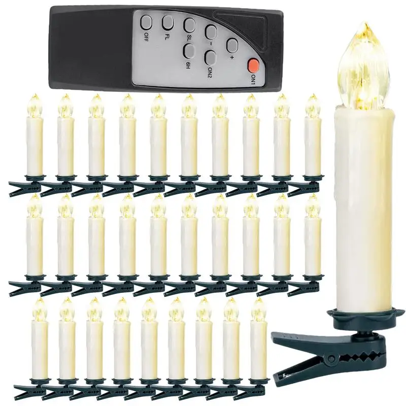 

Flameless LED Candles 10Pcs Electric Fake Candles With 6H Timer Built-in Flameless Candle Electric Candles With Remote For Home