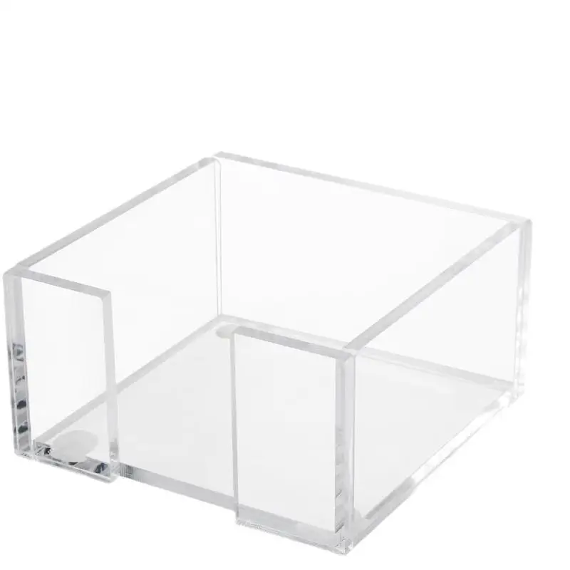 Transparent Sticky Note Holder Multi-Functional Crystal Clear Notepad Holder Desk Organization Portable Memo Note Dispenser