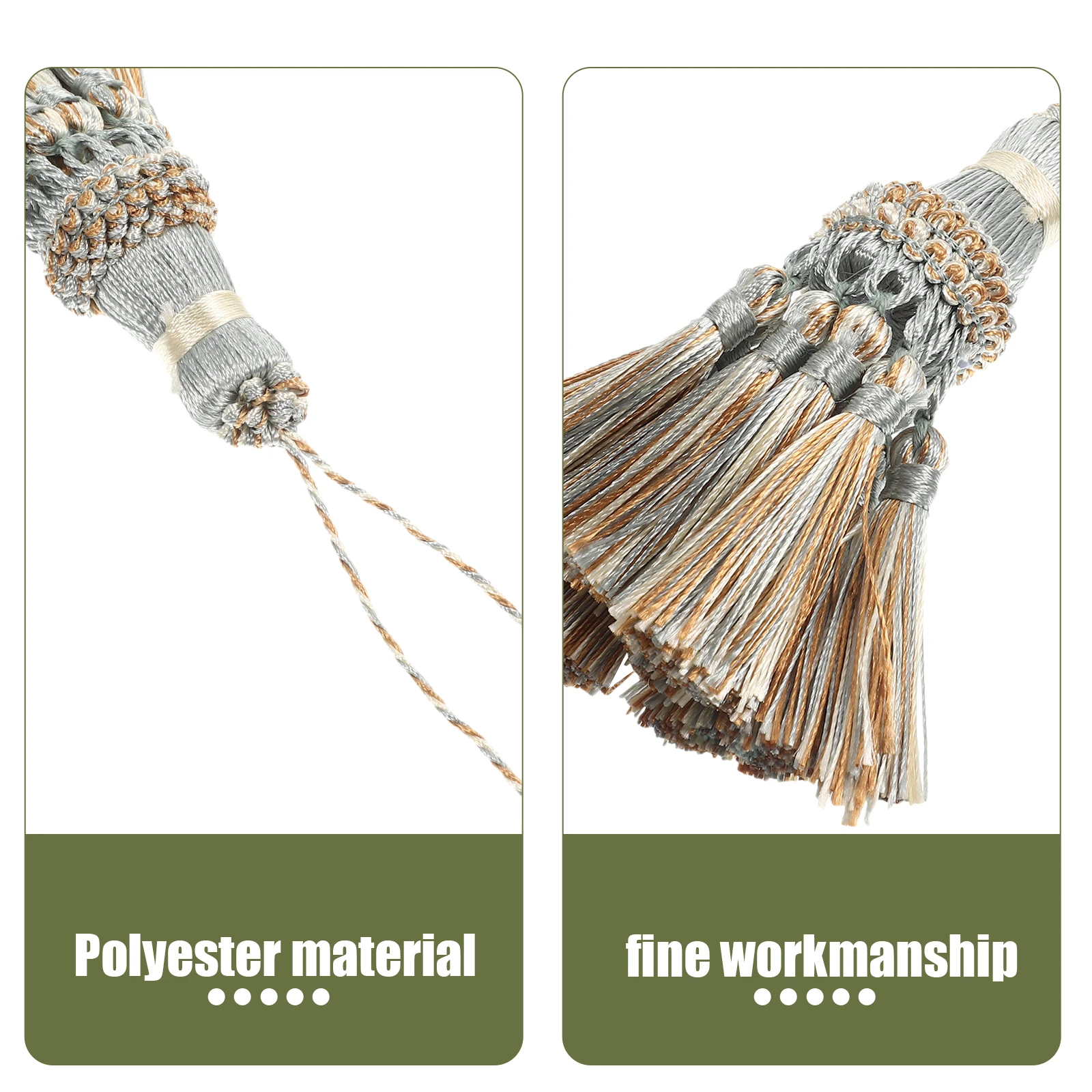 

2pcs Novelty Curtain Decorative Diy Trim Creative Ornament Home Curtain Garment Diy Wear-Resistant Tassel Craft Pendant Knitting
