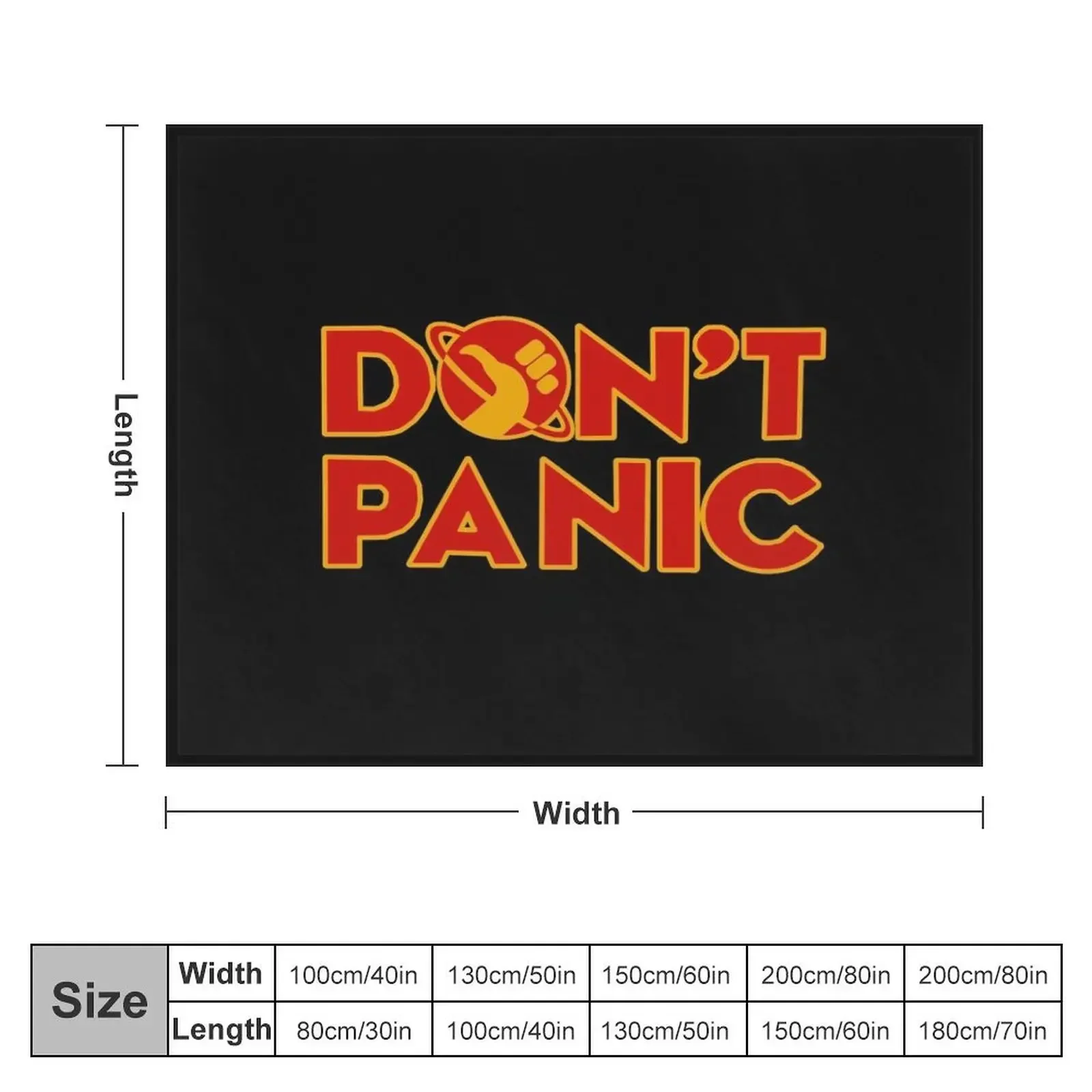 Don't panic The Hitchhiker's Guide to the Galaxy Throw Blanket halloween for winter Blankets