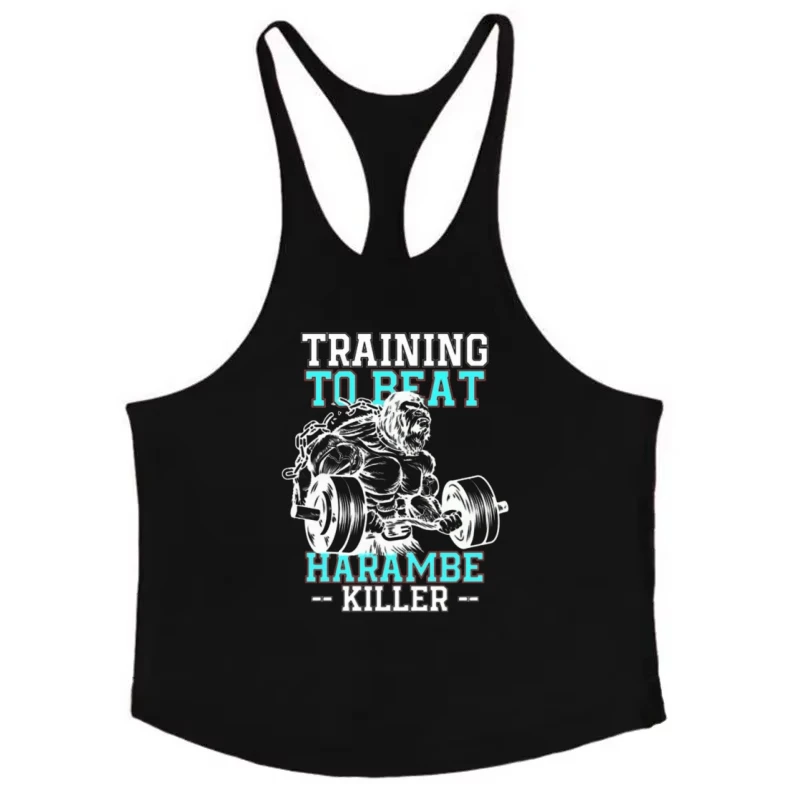 

macho man Tank Top 100%Cotton Vest Men's Weightlifting Sessions Quick - Dry Sleeveless Singlets Fitness Muscle Building top