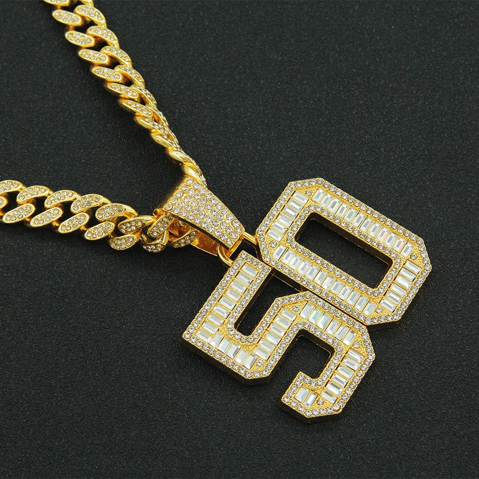 Hip Hop Number 50 Pendant Necklace for Men and Women with 15mm