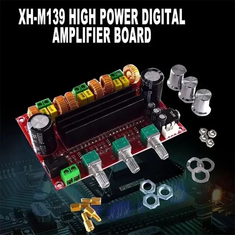 2.1 Digital Audio Power Amplifier Board 2 * 80W + 100W TPA3116D2 Subwoofer Amplifiers DC12-26V amplificador module