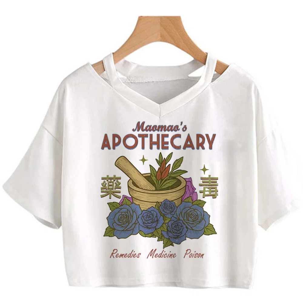 Apothecary Diaries crop top babydoll Slim Fit Cute 2000s Aesthetic gyaru Streetwear cropped harajuku girls t-shirt
