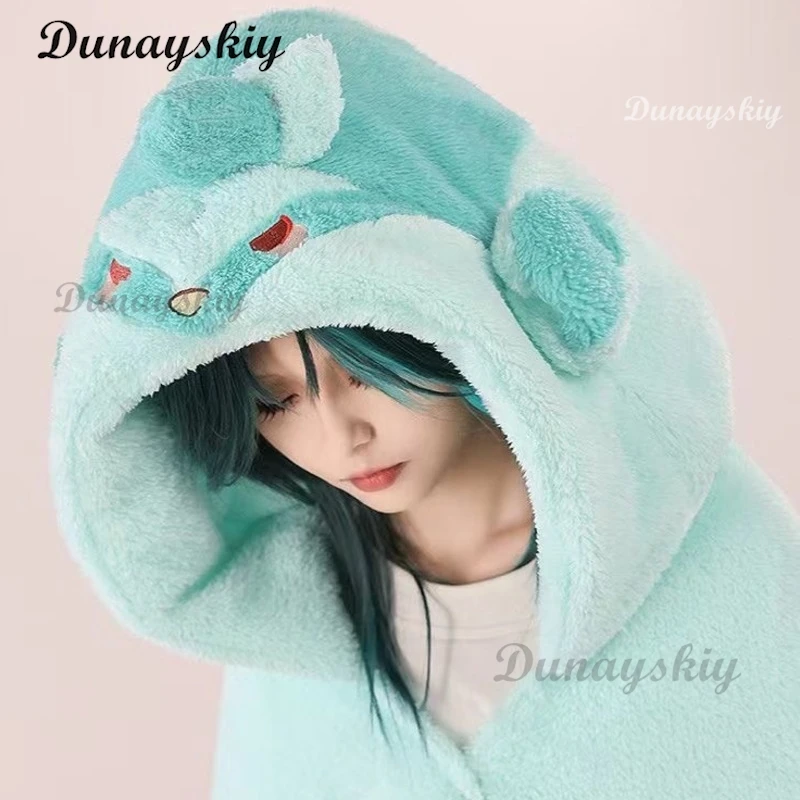 Genshin Impact Hoodie Blankets Tighnari Scaramouche Xiao Kaveh Kaeya Venti Hutao Lyney Fleece Cloak Cape Pajamas Cosplay Costume