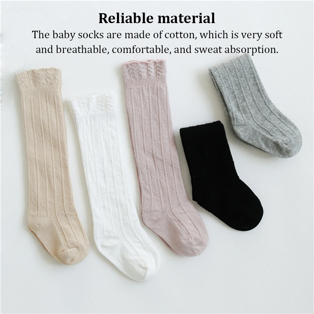 Baby High Socks Cotton Spring Autumn Tights Stockings Breathable Washable