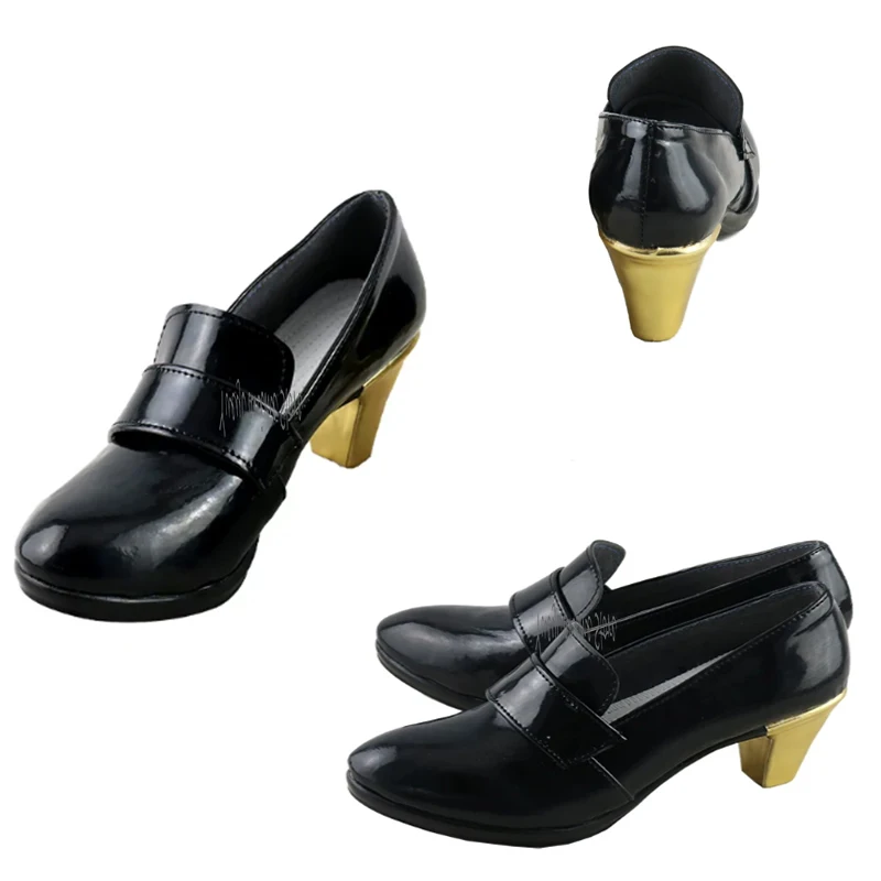 Lilia Vanrouge Black High Heel Cosplay Shoes Custom Made Halloween Accessories