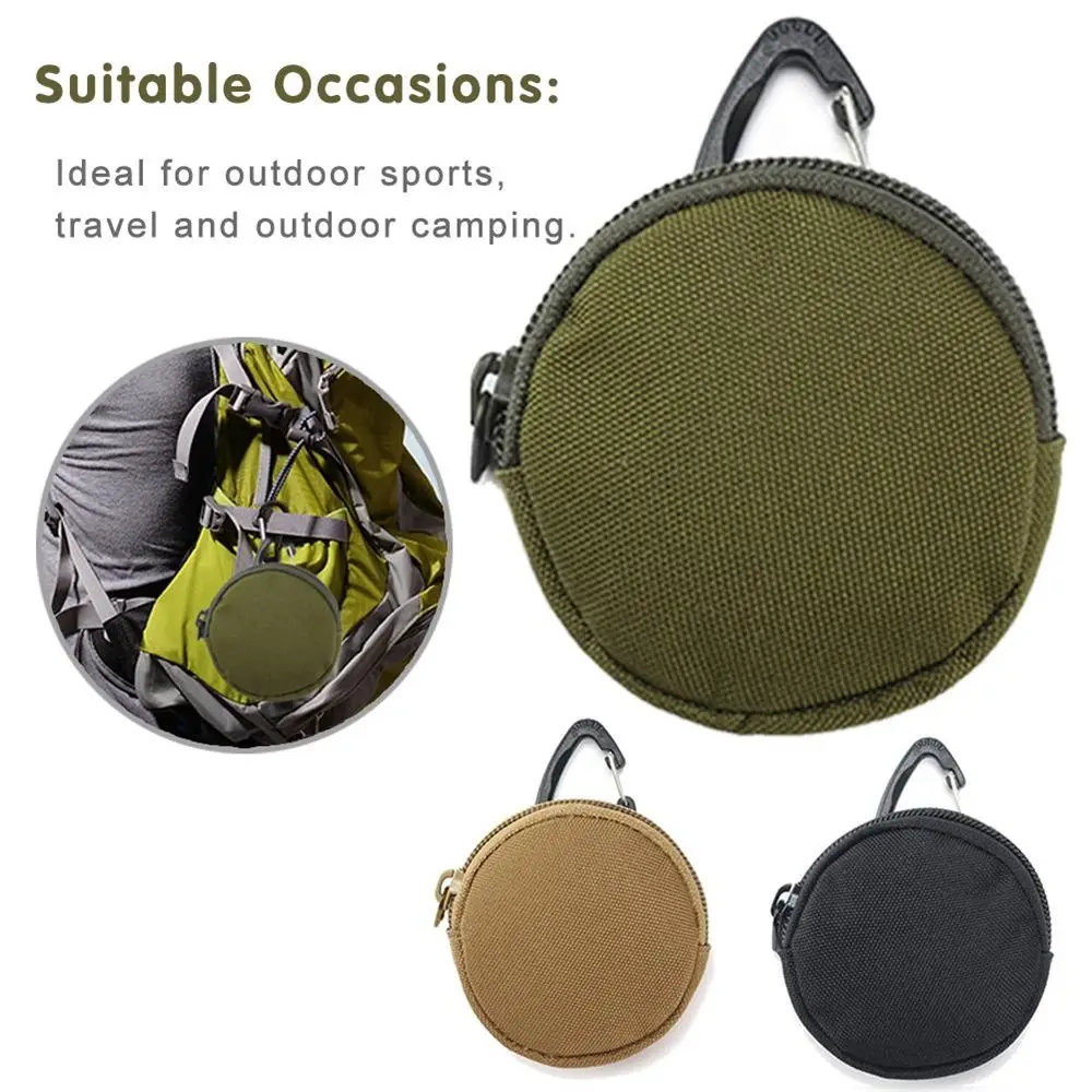 with Hook Military Outdoor Tool Pocket EDC Key Holder Coin Purses Pouch Wallet